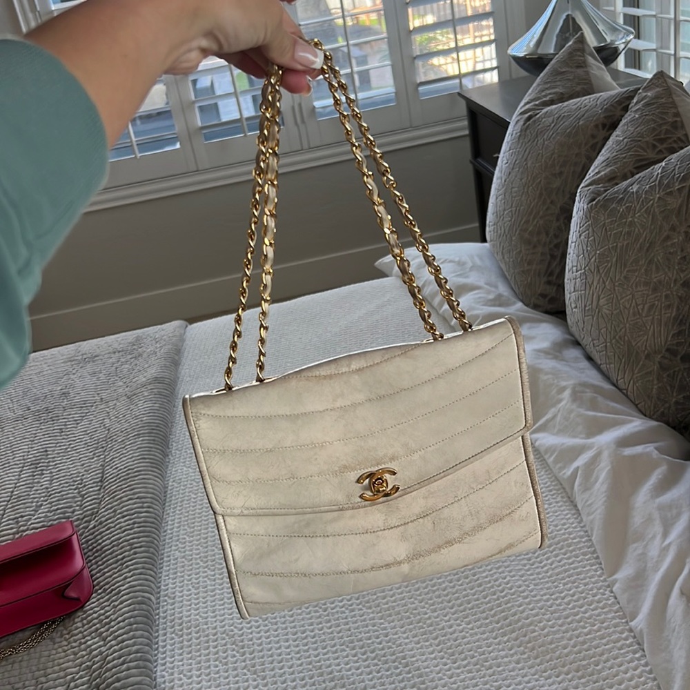 AUTHENTIC vintage Chanel bag - worn but still has life left